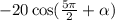 - 20\cos ( \frac{5\pi}{2} + \alpha )