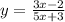 y = \frac{3x - 2}{5x + 3}