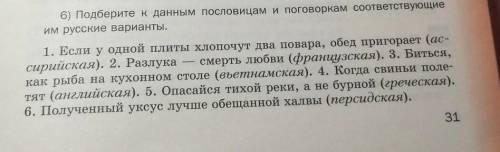 Подберите к данному пословицам и поговоркам соответствующие им русские варианты​