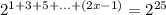 2^{1+3+5+...+(2x-1)}=2^{25}