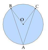 ∪AB=112°∪AC=98° Найти: угол BOC и угол BAC. ответ: угол BOC= °, угол BAC= °.