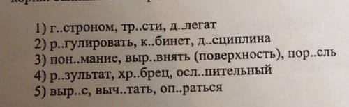 Укажите варианты ответов, в которых во всех словах одного ряда пропущена чередующаяся гласная корня.