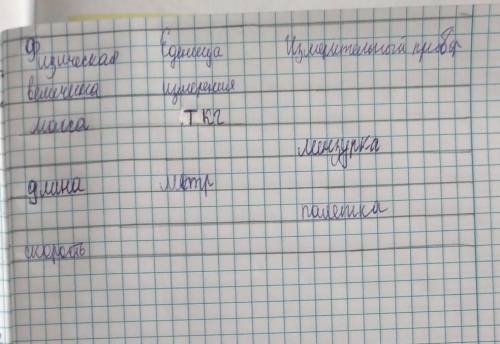 заполнить пупстоты,измерие в СИ​