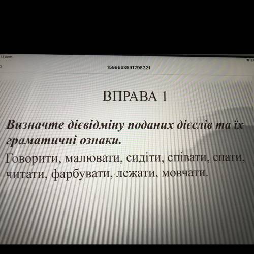 Визначте дієвідміну поданих дієслів та їх граматичні ознаки. Говорити, малювати, сидіти, співати, сп