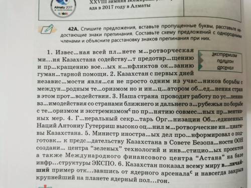 Вставить пропущенные буквы и расставить знаки препинания. И схему можно