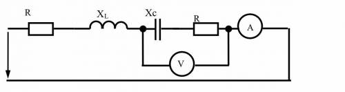 Дано:R=Xc=Xl=10 Ом. Визначити показання вольтметра та амперметра заранее очень благодарен)д
