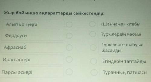 жыр бойынша ақпараттарды сәйкестендір​