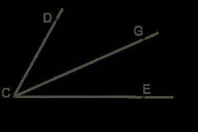 CG — бісектриса кута DCE. Обчисли кут GCE, якщо ∠DCE=49° ∠GCE= °