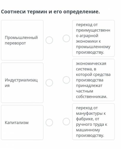 Соотнеси термин и его определение.​