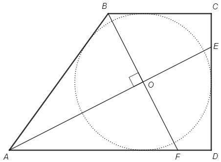 Дана прямоугольная трапеция, у которой длинная сторона а и острый угол a, в нее вписана ОКРУЖНОСТЬ.