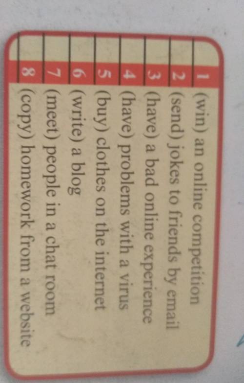 Find someone who has done 1-8. Ask