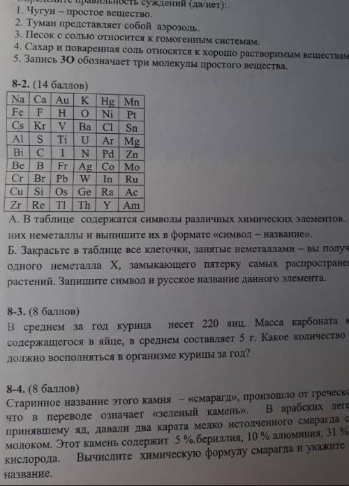 А. В ТАБЛИЦЕ СОДЕРЖАТСЯ СИМВОЛЫ РАЗЛИЧНЫХ ХИМИЧЕСКИХ ЭЛЕМЕНТОВ .НАЙДИТЕ ИЗ НИХ НЕМЕТЕЛЛЫ И ВЫПИШИТЕ