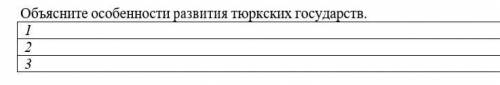 Объясните особености развития тюрского государств.​