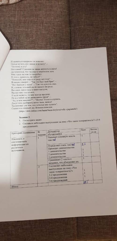 СОР По русскому, в последнем задании надо написать Как в моём понятии толерантность