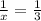 \frac{1}{x}=\frac{1}{3}