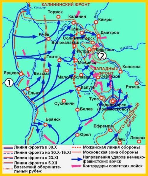 Внимательно рассмотрите картосхему и ответьте на предложенные вопросы. 1. Напишите название битвы, и