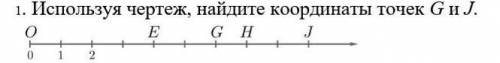 Найдите координаты точек G и J.​