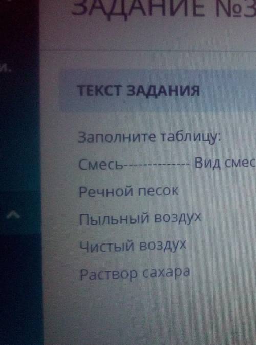 очень очень заполни таблицу смесь вид смеси разделения ​