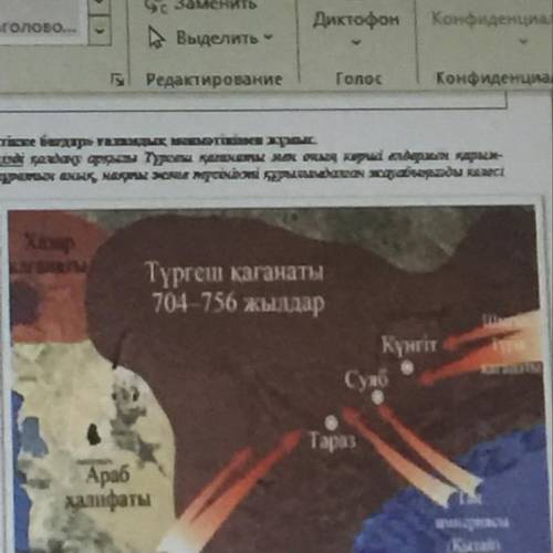 Интерпретируйте Тургешский каганат и его отношения с соседними странами, используя информацию на кар