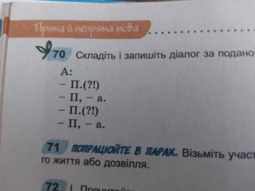 Складіть і запишіть діалог за поданою схемою