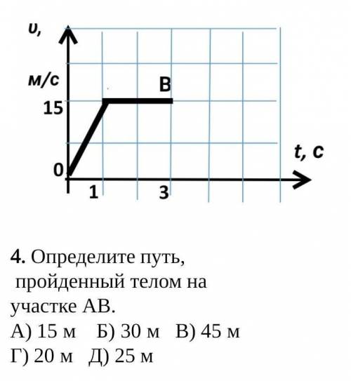 Определите путь пройденый на участке AB​