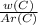 \frac{w(C)}{Ar(C)}