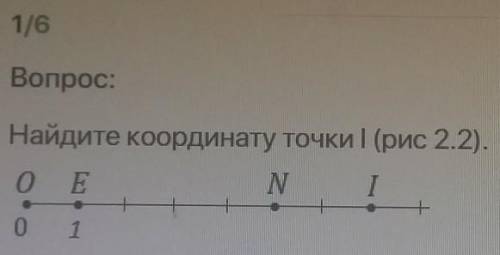 Вопрос:Найдите координату точки I (рис 2.2).О ЕN01​