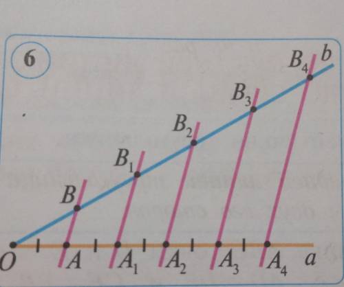 Дано : Zaob, OA = АА, = A,A, = A,A, = A,A4, АВ || А, В1 || А, В, || А, В, || А, В, ОВ, - B, B, = 18