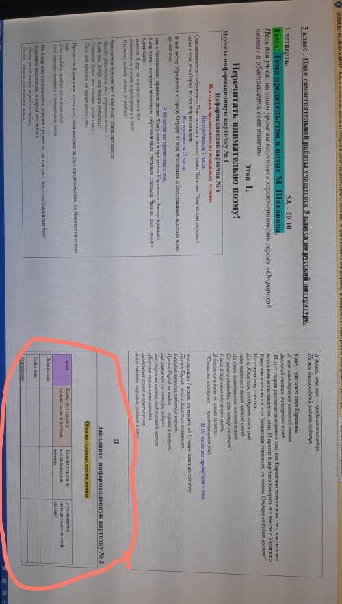 Заполните информационную карточку № 2 Образы главных героев поэмыГероиКому из героевасочувствую и по