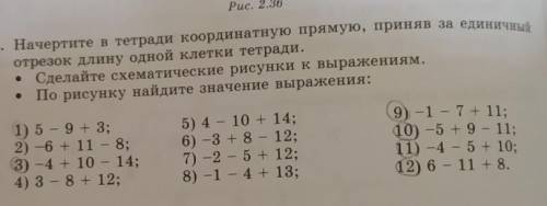 Отрезок длину одной клетки тетради. • Сделайте схематические рисунки к выражениям.• По рисунку найди