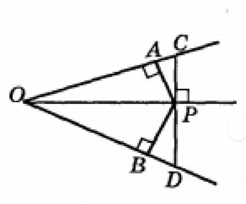 Укажіть відстані від точки Р до сторін кута СОD​