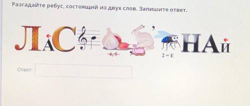 Разгадайте ребус состоящее из двух слов, запишите ответ￼