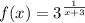 f(x)=3^\frac{1}{x+3}