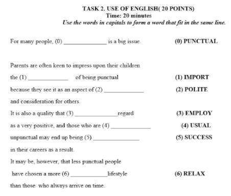 Use the words in capitals to form a word that fits in the same line