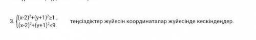 Теңсіздіктер жүйесін координаталар жүйесінде кескіндендер​