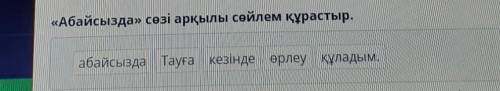 «Абайсызда» сөзі арқылы сөйлем құрастыр. Тауға құладым. кезінде абайсызда өрлеу​