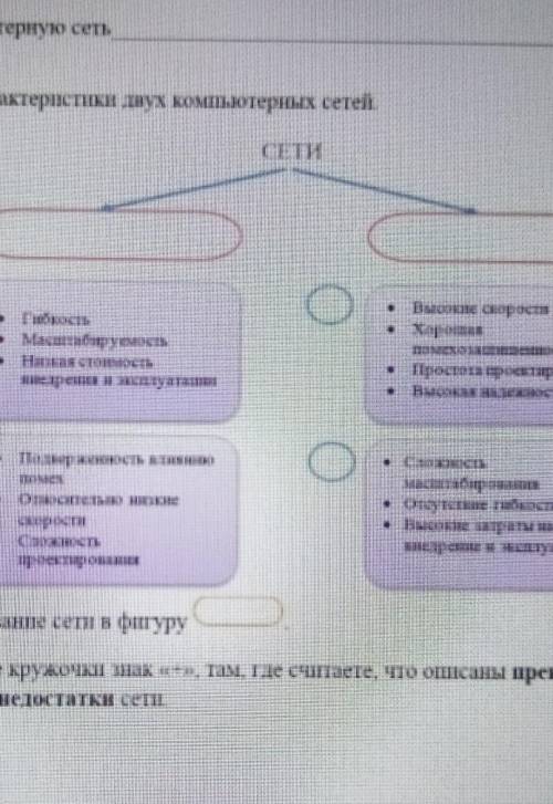 5.Прочитайте характеристики двух компьютерных сетей. НУЖНО ​