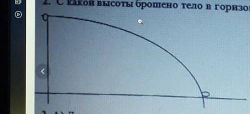 с какой высоты брошено тело в горизантальном направлении,если время полета 3 с​