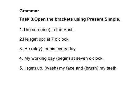 Open the brackets using Present Simple​