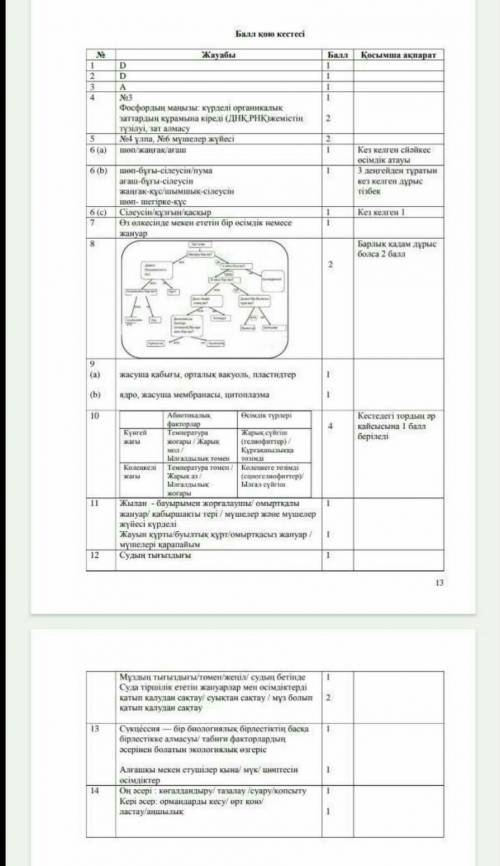 Биология 1 тоқсан тжб жауабы бар ма​