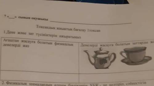 Дене және зат түрлерін ажыратыныз​