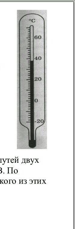 6. Чему равен предел измерения данного термометра? А. 40° Б. 38° В. Любая температура Г. 60° Д. 70°​