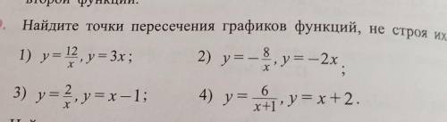 Найдите точки пересечения графиков функций не строя их ​