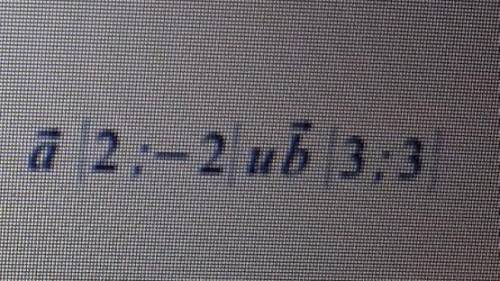 Найдите косинус угла между векторами а(2;-2) и b(3;3)​