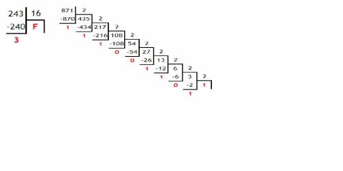 Дано число 243871. переведите число 243 в минимальную систему перевести,а 871 в двоичную подробно ра