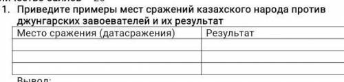 Приведите примеры мест сражений казахского народа против джунгарских завоевателей и их результат​