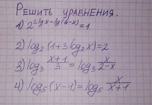 вас. Решить уравнения.С решением.Логарифмические уравнения.​