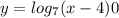 y = log_{7 }(x - 4) \10