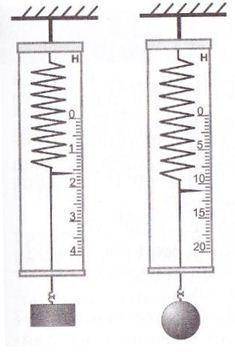 Силы упругости пружин динамометров, действующие на грузы отличаются на: Варианты ответов: 9,4 Н 10,4
