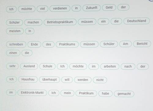 Schreibt die Sätze richtig​.